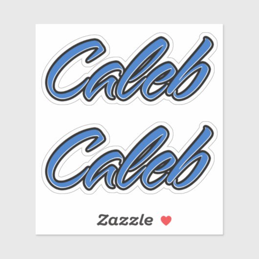 Caleb Name blue Aufkleber Sticker Stickerset シール (シート)