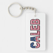 Caleb Name Vorname USA Flagge Anhänger Schlüssel キーホルダー (正面)