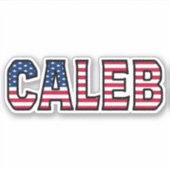 Caleb Name Vorname USA Sticker Stickerset シール (正面)