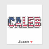 Caleb Name Vorname USA Sticker Stickerset シール (シート)