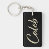 Caleb Name whitegold Schlüsselanhänger Anhänger キーホルダー (正面)