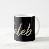 Caleb Name whitegold Tasse Teetasse Kaffeetasse コーヒーマグカップ (正面右)