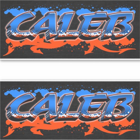 Caleb Vorname Name Graffiti Aufkleber Sticker シール (正面)