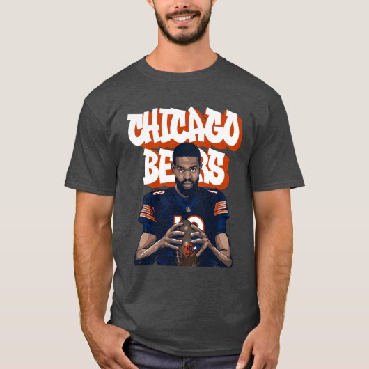 Caleb Williams Bears グラフィティ スケッチ ベクターアート fr Tシャツ (正面)