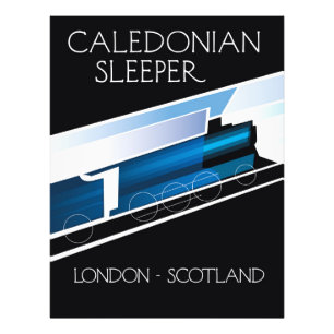 Caledonian眠る人のロンドンスコットランド旅行ポスター フォトプリント