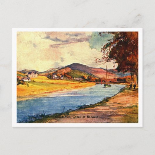 Caledonian Canal at Banvie 1900s Vintage ポストカード (正面)