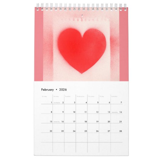 Calendar2024季節式 カレンダー (2月 2026)