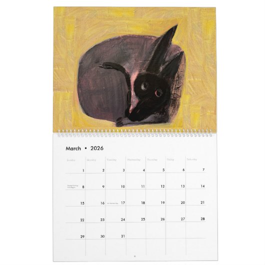 Calendar カレンダー (3月 2026)