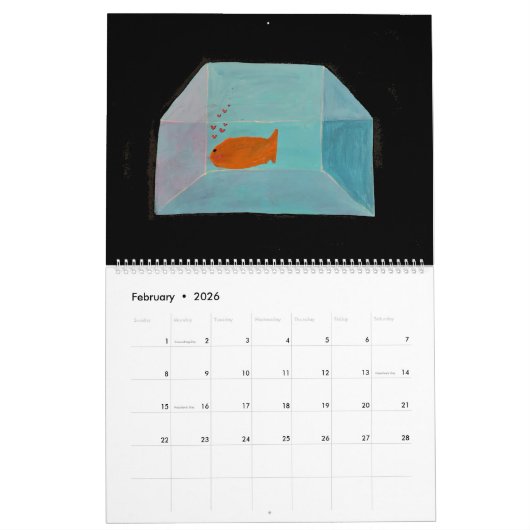 Calendar カレンダー (2月 2026)