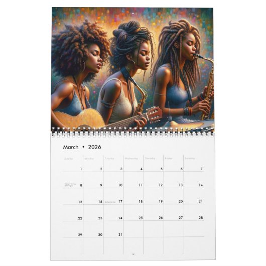 Calendar カレンダー (3月 2026)