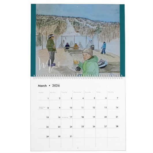 Calendar カレンダー (3月 2026)