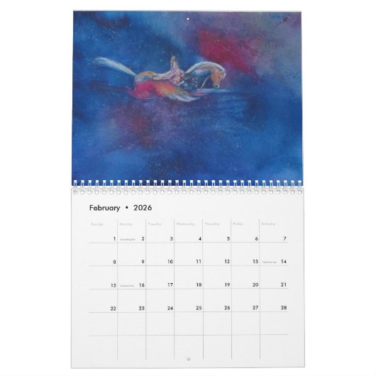 Calendar カレンダー (2月 2026)