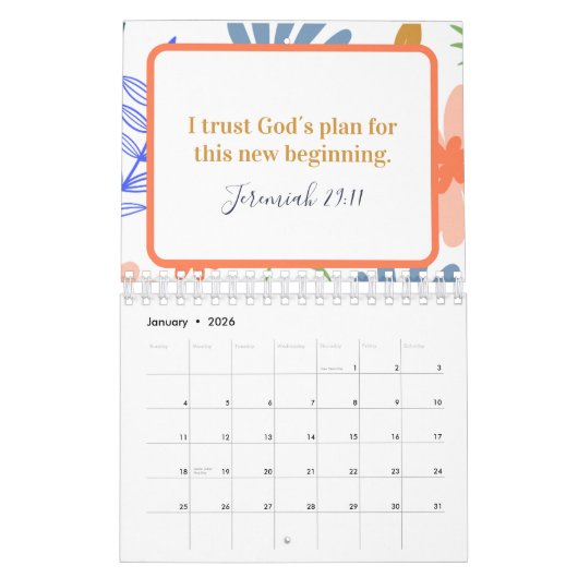 Calendar カレンダー (1月 2026)