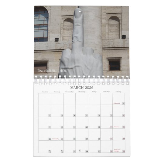 Calendar カレンダー (3月 2026)