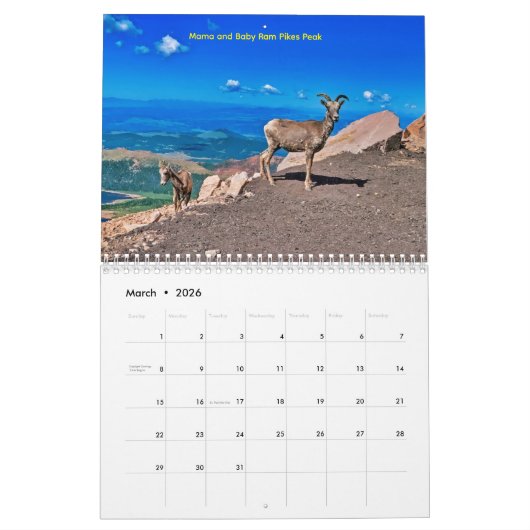 Calendar カレンダー (3月 2026)