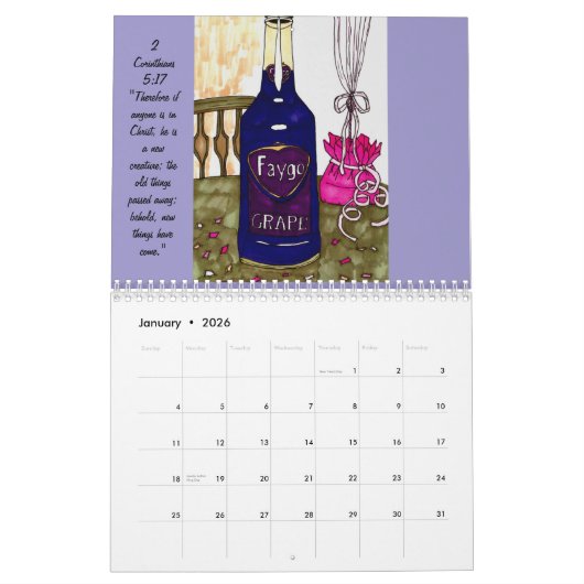 Calendar カレンダー (1月 2026)