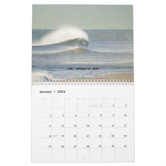 Calendar カレンダー (1月 2026)