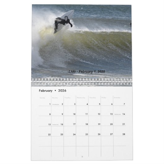 Calendar カレンダー (2月 2026)