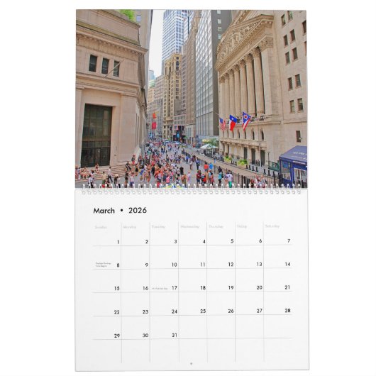 Calendar カレンダー (3月 2026)