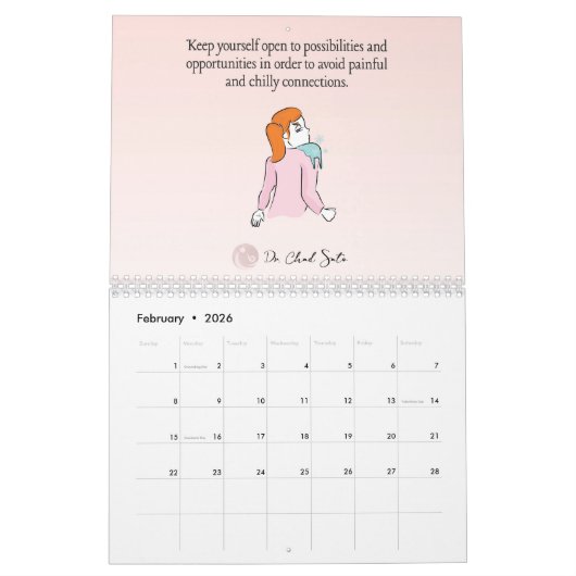 Calendar カレンダー (2月 2026)