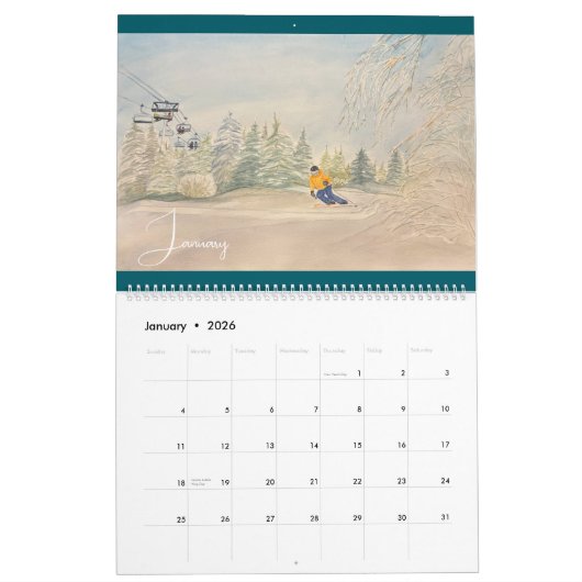 Calendar カレンダー (1月 2026)