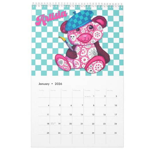 Calendar カレンダー (1月 2026)