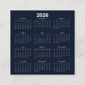 Calendar 1776-2026 USA  スクエア名刺 (裏面)