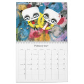 Calendar 2011の透明お洒落性と色 カレンダー (2月 2027)