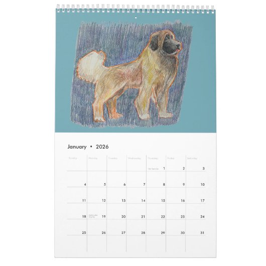 Calendar 2026 カレンダー (1月 2026)