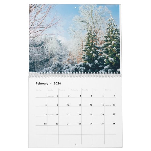 Calendar 2026 カレンダー (2月 2026)