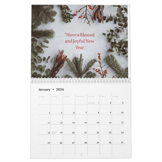 Calendar 2026 カレンダー (1月 2026)