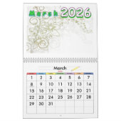Calendar 2026 カレンダー (3月 2026)