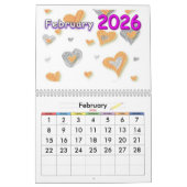Calendar 2026 カレンダー (2月 2026)