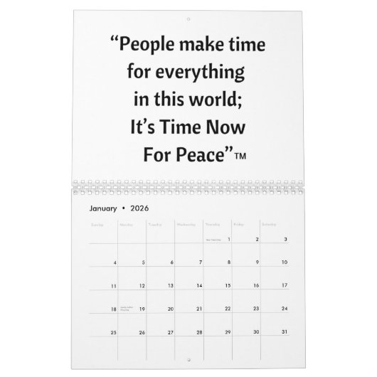 Calendar (2026) カレンダー (1月 2026)