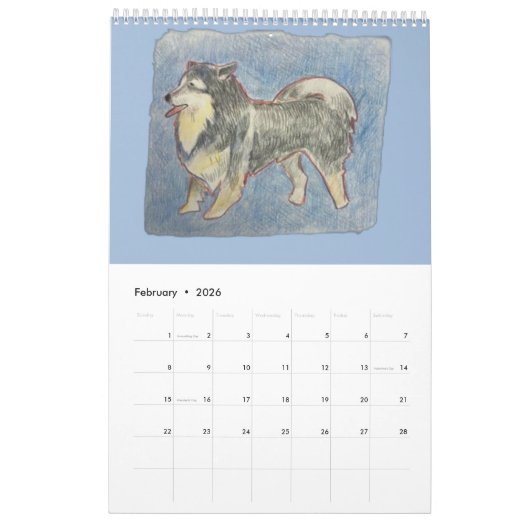 Calendar 2026 カレンダー (2月 2026)