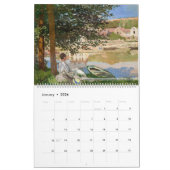 Calendar 2026 - Claude Monet - Impressionism カレンダー (1月 2026)