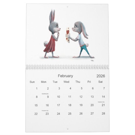 Calendar 2026 “Dance” by Monika Marzec カレンダー (2月 2026)