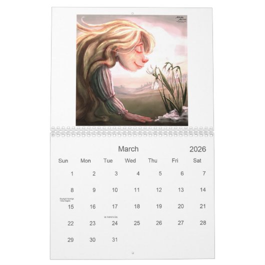 Calendar 2026 “Dance” by Monika Marzec カレンダー (3月 2026)