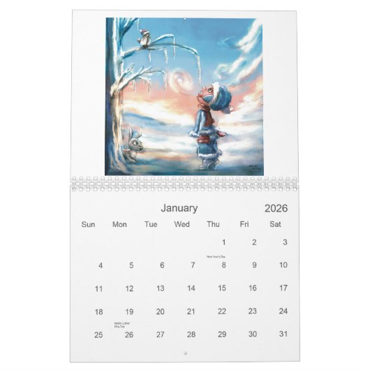 Calendar 2026 “Gift” by Monika Marzec カレンダー (1月 2026)