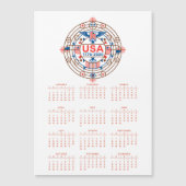 Calendar 2026 Happy Birthday USA 250 Magnetic Card (正面)
