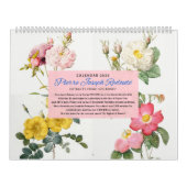 Calendar 2026 - Les Roses - P.J. Redouté  カレンダー (カバー)