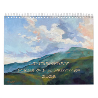 Calendar 2026 Linda Gray Paintings of NH & ME  カレンダー