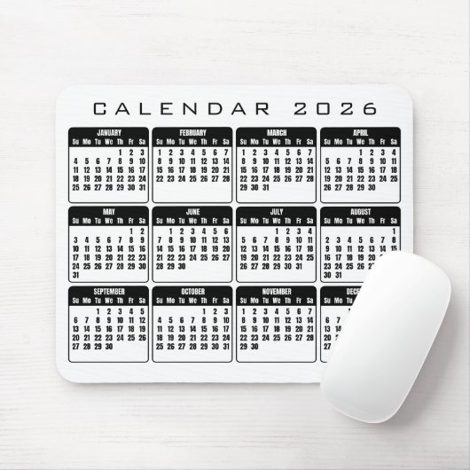 Calendar 2026 mouse pad マウスパッド (マウス)
