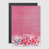 Calendar 2026 with flowers (正面/裏面)