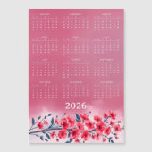 Calendar 2026 with flowers (正面)