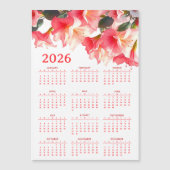 Calendar 2026 with flowers (正面)