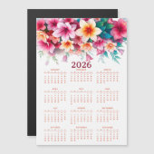Calendar 2026 with flowers (正面/裏面)
