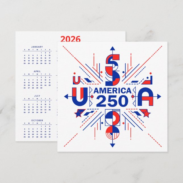 Calendar America’s 250th anniversary (正面/裏面)