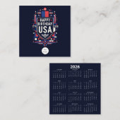 Calendar America’s 250th anniversary スクエア名刺 (正面/裏面)