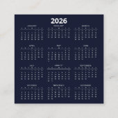 Calendar America’s 250th anniversary スクエア名刺 (裏面)